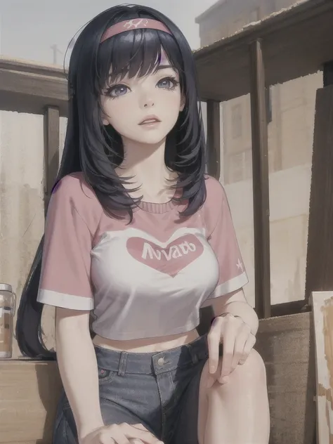 1girl, solo, realistic, masterpiece, best quality,(High horsetail),