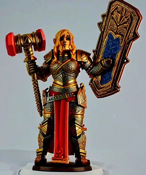 wjqhammer full figure, paladin dwarf girl, intricate and detailed, shield, <lora:wjqhammer-15:1>