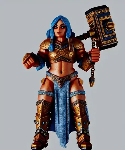 wjqhammer full figure, paladin dwarf girl, intricate and detailed, shield, <lora:wjqhammer-15:1>