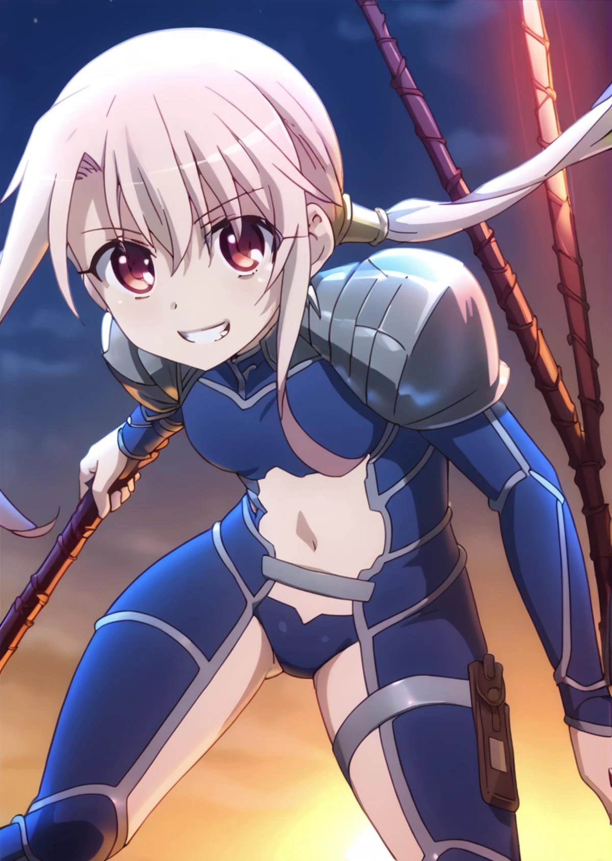 score 9, score 8 up, score 7 up, rating questionable,
detailed background,
<lora:illya.pony:1>,
illya, lancer,
wide hips, shiny skin,
looking at viewer,
light blush, happy, smile,
outdoor,