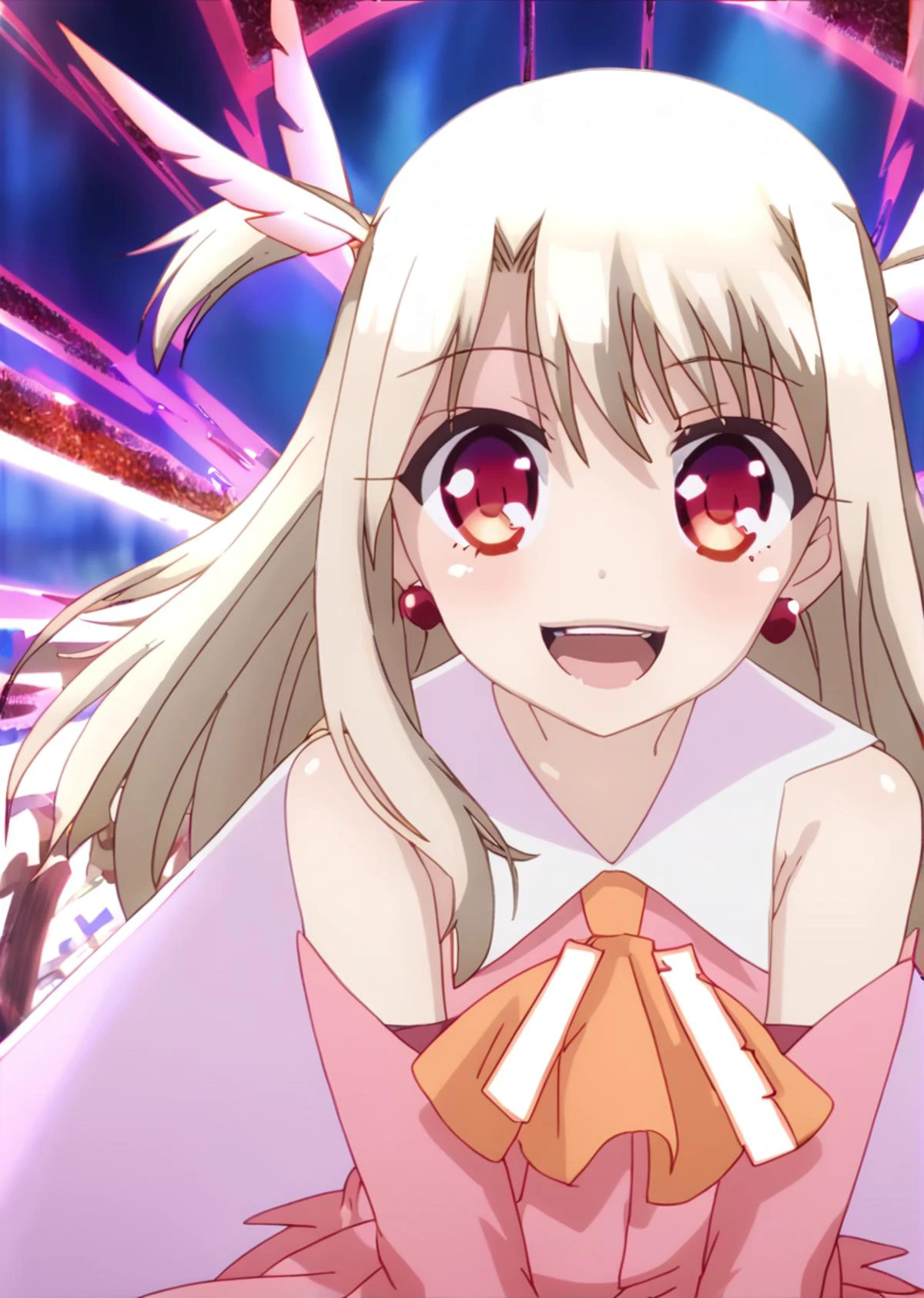 score 9, score 8 up, score 7 up, rating questionable,
detailed background,
<lora:illya.pony:1>,
illya, ruby,
shiny skin,
looking at viewer,
light blush, happy, smile, open mouth,
outdoor,