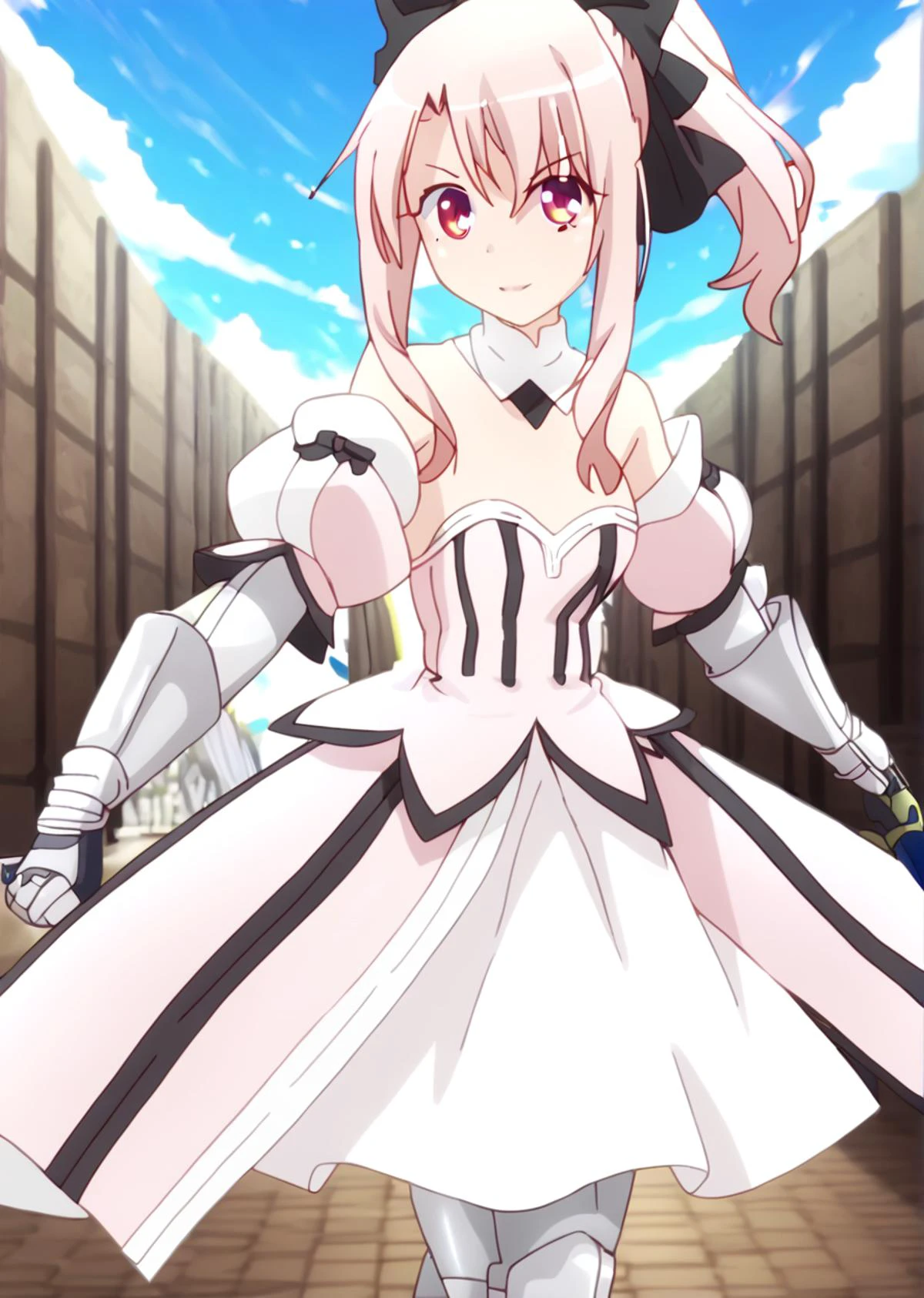 score 9, score 8 up, score 7 up, rating questionable,
detailed background,
<lora:illya.pony:1>,
illya, saber,
wide hips, shiny skin,
looking at viewer,
light blush, happy, smile,
outdoor,