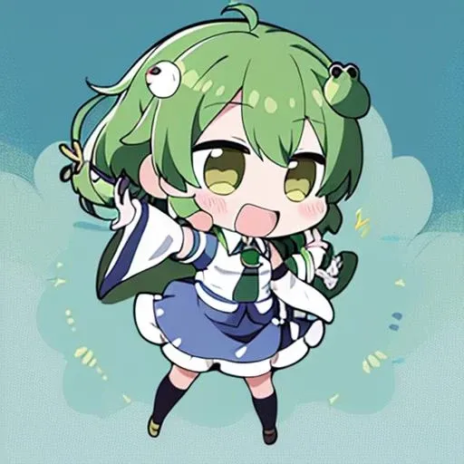 (Perfect picture quality),((masutepiece)),(High quality),Clear the edge,One boy with dog ears,Solo,Wear a sailor top and shorts,Looks in amazement at the camera trying to take off its cloak,Green gradient background,