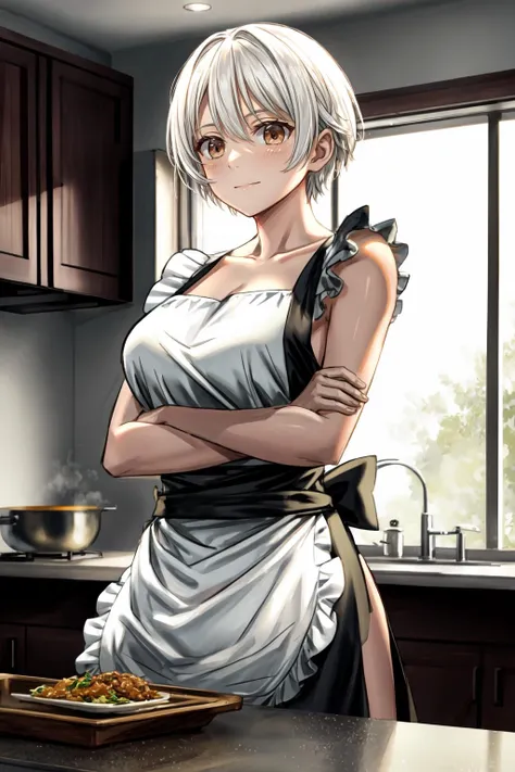 solo, MiyAtt, white hair, BREAK, naked, BREAK, (apron:1.4), pronounced feminine feature, busty, kitchen
<lora:Miyabi-11v2:0.7>
<lora:add_detail:1>
<lora:GoodHands-beta2:1>