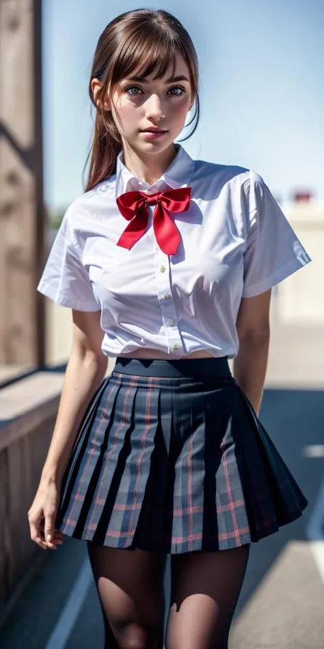 (8k, RAW photo, best quality, masterpiece:1.2), (realistic, photo-realistic:1.37), ultra-detailed,(detailed beautiful girl:1.4),1 girl, <lora:JP SCHOOL UNIFORM:0.7>JP SCHOOL UNIFORM,22 years old,face,,looking at viewer,(dark check skirt)