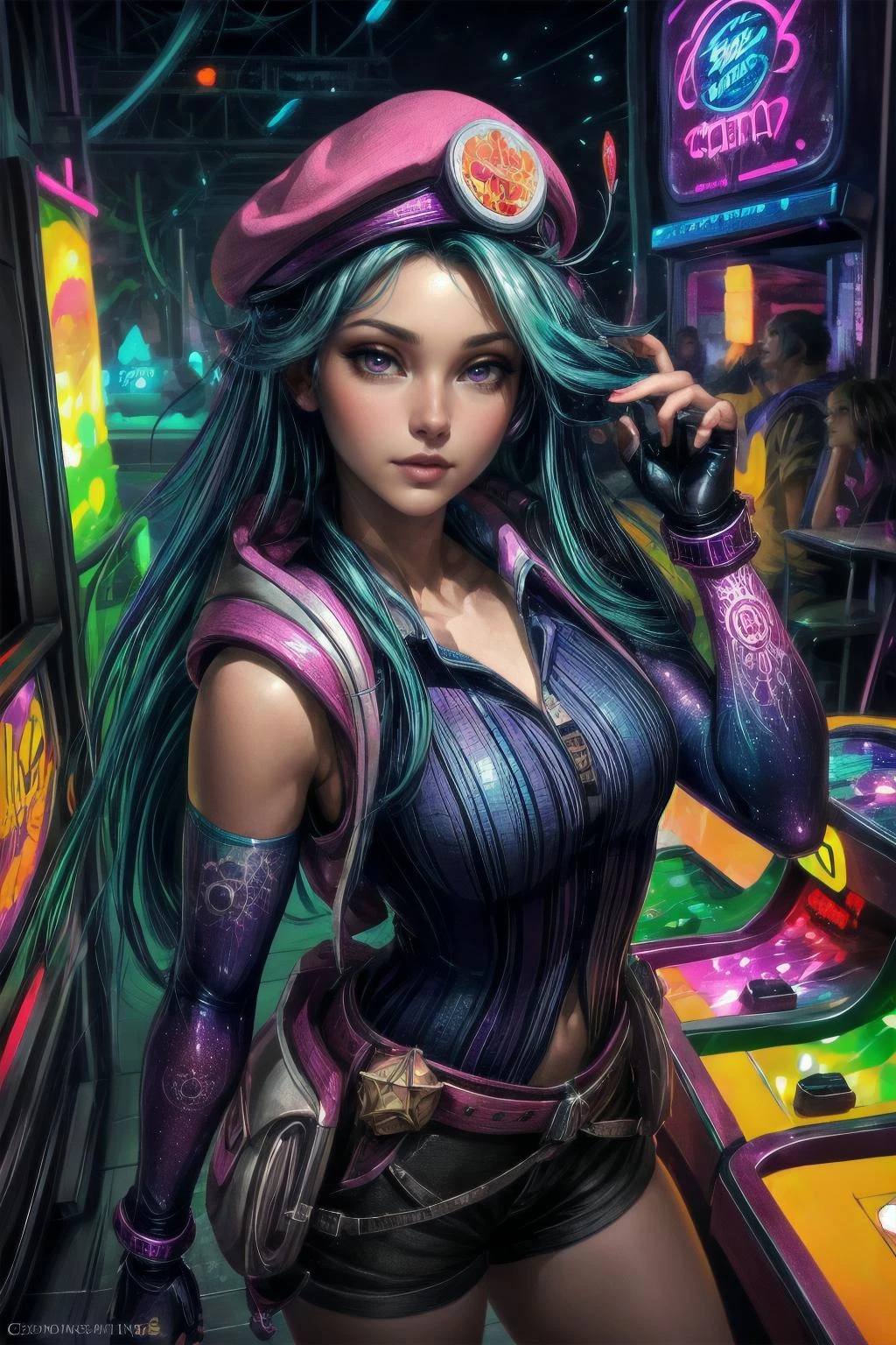 Highly detailed, High Quality, Masterpiece, beautiful, <lora:more_details:1>, <lora:ArcadeCaitlyn-10:0.7>, ArcadeCaitlyn, arcade, ernst haeckel, dan mumford, trending on artstation, josephine wall, WLOP, cgsociety by Gediminas Pranckevicius, trending on cgsociety and DeviantArt