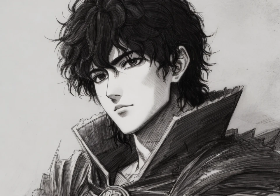 (sketch:1.3), (Style of Berserk, Style of Kentaro Miura:1.1), (ruan jia), (line weight),<lora:epiNoiseoffset_v2:1.0>