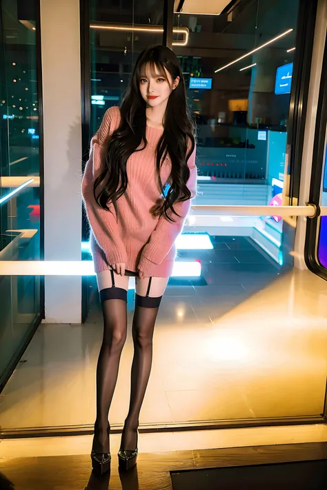 (high quality), (NSFW:1.2), (psychic lit karaoke room:1.3),(one girl is being raped by number of boys on luxurios sofa.:1.5), (a girl is 20 years old:1.3), (her body is very slim and attractive.:1.4), (her costume is feminine as follows. : 1.5), (Dyed fancy hair :1.5), (fleece beret:1.5),(Knit that sticks to the body :1.5), (Miniskirt that clings to the hips and thighs :1.5), (Her legs are beautiful that weared shiny pantyhose. :1.5),(feminine accessories :1.5), (Heavy face makeup and nail art on the nails : 1.5), (Over_knee Suede Long boots high heels : 1.5), (The costume described above do not apply to boys.:1.8), (they are wearing men's wear and sneakers except her : 1.5), (boys sitting on both sides of her they are being touched her body :1.6), (She is caught and sexually harassed by boys : 1.7), (all korean teenagers : 1.6), (She is being blackmailed by them.:1.5), (There is karaoke equipment in the background:1.3), (the mirror_ball lighting is shining in a dark room in karaoke : 1.5), The men lay down the woman and fuck her roughly with their cocks., dick inserted into pussy