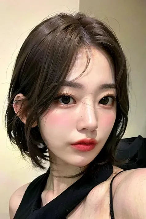 photorealistic,
a selfie of a woman, A-line haircut
model, instagram