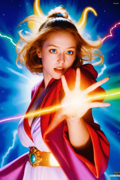 1girl casting spells , robe, glowing eyes, jewels , colorful glowing energy flows
fantasy,
absurdres, best quality,
(realistic, painting by Richard Corben, Rob Liefeld :1)