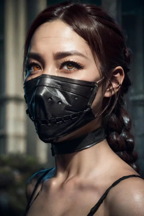 raw photo, (a realistic raw photo of a urban assasin), (ancient ruins), detailed, portrait, masterpiece, high quality, realistic, very detailed face, detailed illustration, masterpiece, high quality, realistic, very detailed face
