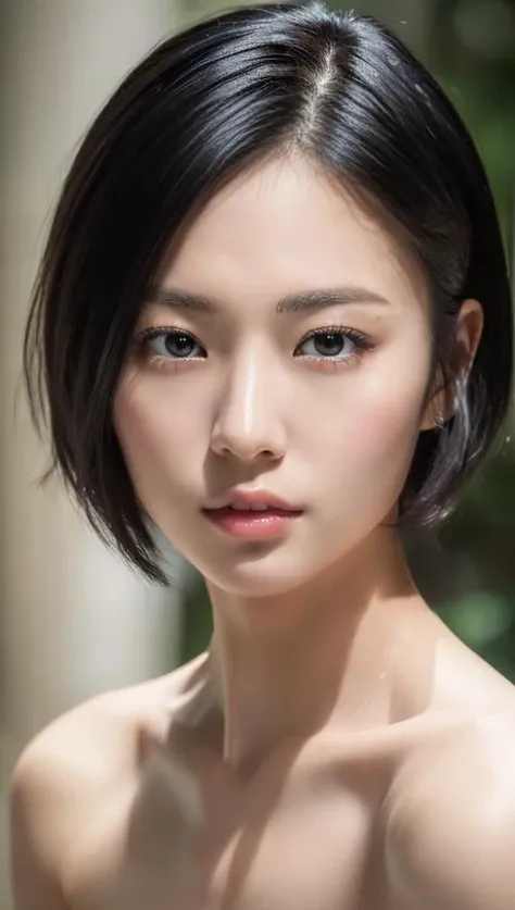 (masterpiece:1.3), (8k, photorealistic, RAW photo, best quality: 1.4), japanese, (1girl), beautiful face, (realistic face), (black hair, short hair:1.3), beautiful hairstyle, realistic eyes, beautiful detailed eyes, (realistic skin), beautiful skin, attractive, ultra high res, ultra realistic, highly detailed,