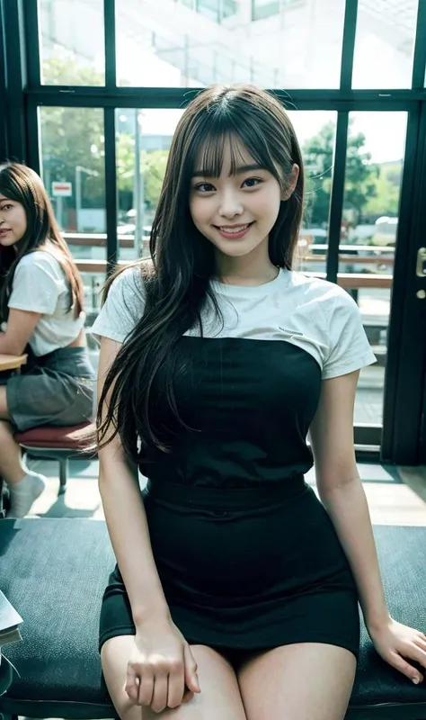 (nogizaka girl:1.0), (fair skin:1.0), (perfect body:1.0), (athlete:1.0), (curvy body:1.0), (high resolution:1.0), (intricate details:1.0), (ultra detailed:1.0), (RAW photo:1.0), (8k:1.0), (4k:1.0), (blurry background:1.0)
BREAK
They are sitting on comfortable seats, with large windows offering a view of passing landscapes. The students have different hairstyles and outfits, reflecting their individual styles. They are laughing, talking, and sharing stories, showcasing a strong bond of friendship. Some may be holding textbooks or notebooks, indicating that they are also discussing academic topics. The atmosphere is relaxed, with an overall sense of camaraderie and enjoyment.
BREAK
<lora:JapaneseDollLikeness_v15:0.4> <lora:flat2:-0.4> <lora:epi_noiseoffset2:0.4> <lora:E235_V5:0.7>