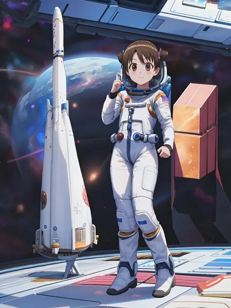 (((picture-perfect))) (<lora:katase shima as trigger stellvia-of-the-universe-katase-shima:1>katase shima, full body visible, 1girl) (((((space-themed adventures)))))