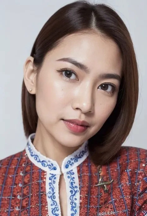 photo of a woman, lionair uniform, solo focus, masterpiece, hand on hips, posing for a photo, (detailed face), simple white background, medium shot <lora:lionair:0.7>