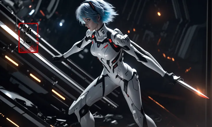 Epic CG masterpiece, AYANAMI REI,hdr,dtm, full ha, like a god The dancing long knife charging forward battlefield, the burst meteor, the fierce battle of fighting with his life, 8K, ultra detailed graphic tension, dynamic poses, stunning colors, 3D rendering, surrealism, cinematic lighting effects, realism, 00 renderer, super realistic, full - body photos, super vista, super wide Angle, HD,
(Short light blue hair:1.2)(red eyes:1.3)solo,
<lora:~Q?-~lN= AYANAMI REI:0.9>