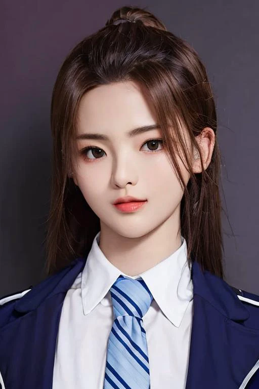 <lora:ycy_v1.0:1.1>, solo ,(upper body),school uniform, middle breasts,8k, (realistic, photo-realistic:1.2),professional lighting,masterpiece, best quality, detailed face,necktie,