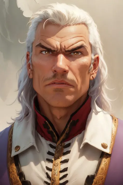 ((best quality)), ((masterpiece)), (detailed),(high-resolution:1.2), angry , ((portrait, face close up))
1man, Thanos, white shirt, red vest, long white hair,