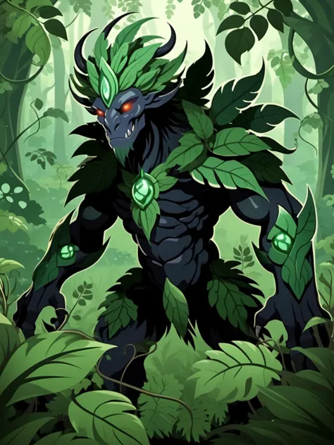 Zarude is a Dark/Grass-type Mythical Pokmon. It can use the vines from its body for a variety of purposes such as healing. It is known to live in packs, residing in dense forests
<lora:xl_more_art-full-beta1:0.7>