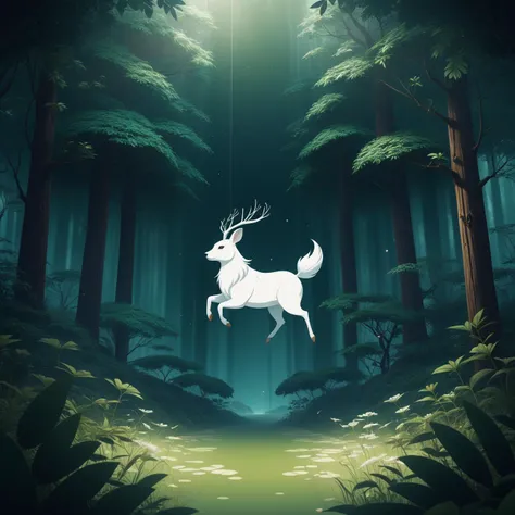 cartoon style illustration, minimalist style,
A kind of (spirit:1.1), living in a rich forest. Kodamas have a white( translucent body:1.2), and make a rattling sound when their face moves
 scene on the background, hyper detailed, artistic,
<lora:xl_real_beta1:0.7>