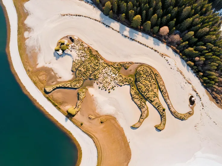Aerial, fields, forest, rocks, water, river, snow, sand, grass, road, lake,
big stylized shape of a cheetah, landart
<lora:xl_more_art-full-beta2:1.0>