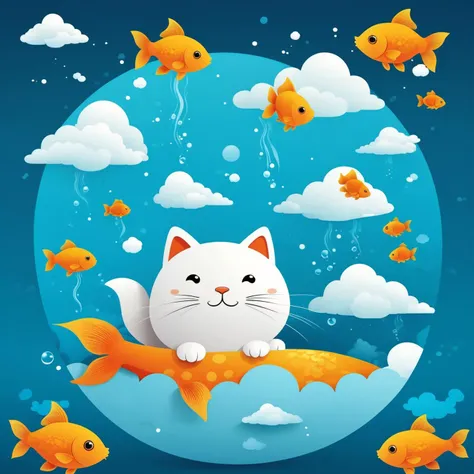 cartoon style illustration, minimalist style,
animals made of cloud
Cat and Goldfish:
( scene on the background, hyper detailed, artistic,:1.2)
<lora:xl_more_art-full-beta2:0.8>