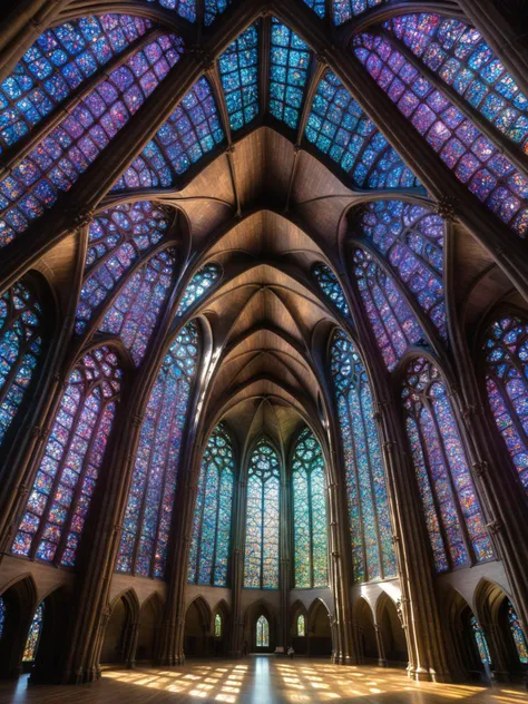 A gothic cathedral standing tall in a mystical land, its structure and design inspired by the intricacies of organic forms. Its stained glass windows tell stories of forests, oceans, and galaxies far away, with every detail reflecting the patterns of nature. The cathedralâs dome resembles a giant flower, with petals made of translucent marble, and the inside is illuminated by the radiant energy from a floating crystal
<lora:fractal-art.v1:1>