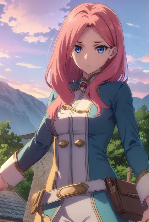 eclairseaetto, <lora:eclair seaetto s2s3-lora-nochekaiser:1>,
eclair seaetto, pink hair, long hair, blue eyes,
BREAK boots, belt, pants, uniform, uniform, military uniform,
BREAK outdoors, forest, nature, sun, sky, clouds, trees,
BREAK looking at viewer, (cowboy shot:1.5),
BREAK <lyco:GoodHands-beta2:1>, (masterpiece:1.2), best quality, high resolution, unity 8k wallpaper, (illustration:0.8), (beautiful detailed eyes:1.6), extremely detailed face, perfect lighting, extremely detailed CG, (perfect hands, perfect anatomy),