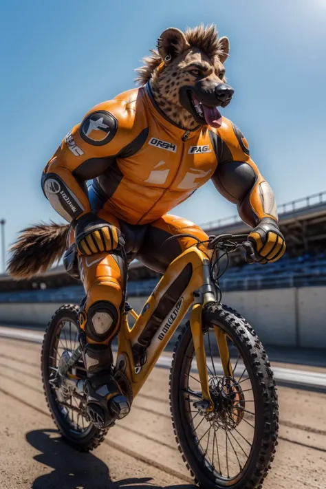  Wolf wearing a motogp racing suit(red), standing in restroom, hard erecting, real dick shaft, masturbate cum, moaning face, drooling face