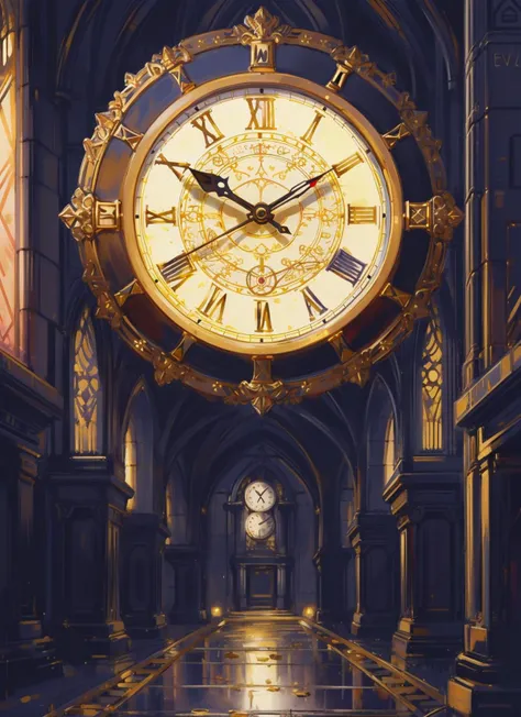 scenic, yellow theme, golden, energy, clock, time, splendid, shiny