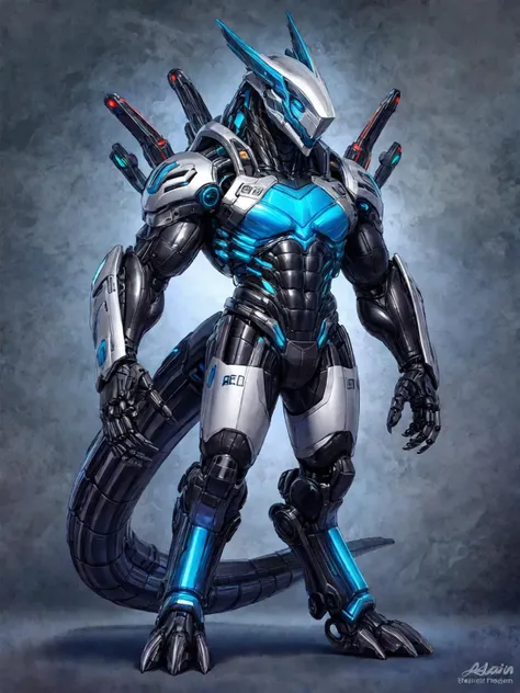 biomechanical style handsome furry anthro man, manly, lean body, (solo), portrait, full body, . blend of organic and mechanical elements, futuristic, cybernetic, detailed, intricate