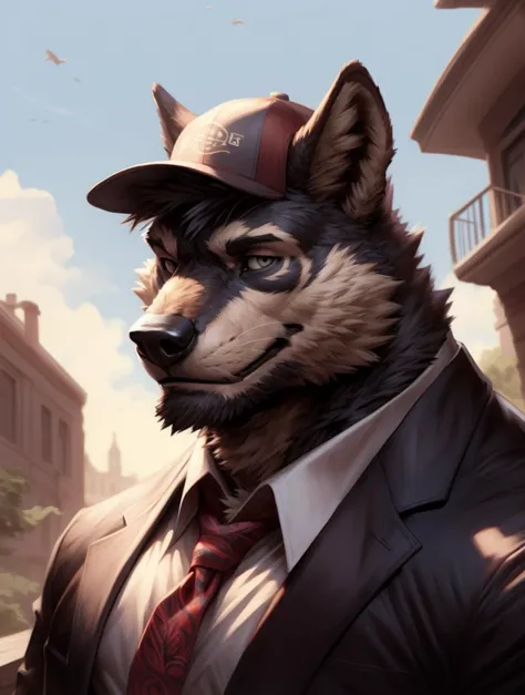 solo, male, furry,
an anthro raccon, muscular male, neutral theme, day, windy, outdoors, portrait, face photo,
HD, by taran fiddler, by darkgem, great details, detailed fur, soft fur, soft shading, detailed shading, good anatomy, detailed background,
<lora:nj5furry-v1_toon_nsfw:1> , <lora:more_details:0.4>,
smirk, short modern men hair,
paisley print tie, velour shirt, embroidered snapback cap, apartment, :o,