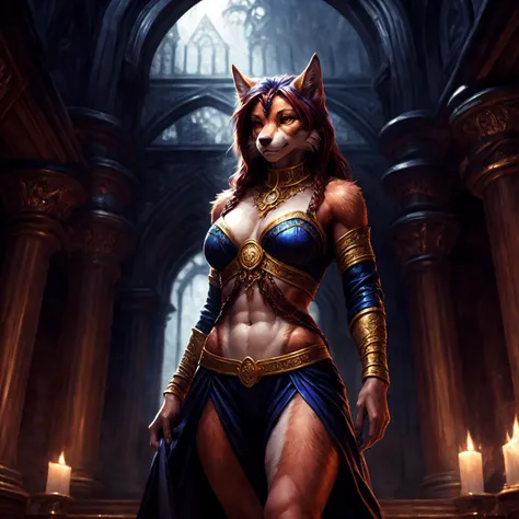 photo of anthropomorphic female, female anthro, paws, furry skin, detailed fur texture, fluffy tail, full body view, athletic, wide hips, detailed, fantasy hell baroque halls, full body, relaxing, nice clothes, photorealistic, 8k hd, wide dynamic range, hdr, fine art photography, high quality, hdr, 8k, 4k uhd wallpaper, beautiful, 8k, uhd, intricate detail, detailed, by popular digital, digital, watercolor, dark colors, watermark, hyper-resolution, 8k-resolution, hd, very detailed, beautiful colorized photograph, realistic, detailed image, photoshotography, very detailed picture, very detailed, detailed image, real life, (sharp focus:0.9), (masterpiece), Ultra realistic, masterpiece, highest quality, ultra detail,adorable, absurd res, by Pino Daeni, by Ruan Jia, by Shiitakemeshi, by Alayna Lemmer, by Carlo Galli Bibiena