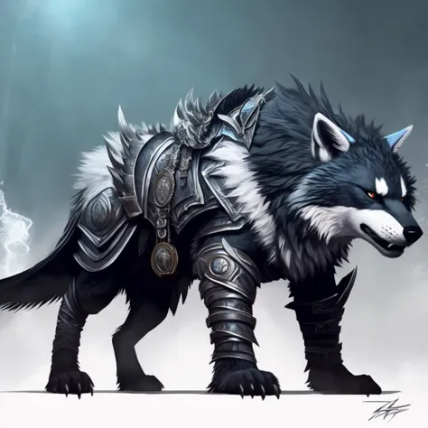 2d, ((anime)), concept art, (((digital painting))), sketch, ruin background, highly detailed photo, sharp details, masterpiece, best quality, (((feral))), (beast white wolf:1,3), white, leather, fantasy armor, shoulder pads, dark cloak, white fur collar, stands on 4 legs, 4 lapws, serious face, magic, ((jungle)), the character stands in the center, ready to fight, surrounded by a white aura, (dark night background:1),<lora:werewolf_v0.2:1>