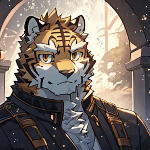 bara, furry, furry_male,male focus,muscular male, orange eyes,tiger furry,tiger ears, 4k,<lora:grant-000008:0.7>,1boy, , Delicate face,Delicate eyes,sickle:1.2, presenting penis, naked, humanoid penis, large penis, bed, perfect lighting, light particles,(best quality), (detailed),(masterpiece),(ultra detailed),sharp focus,light particles