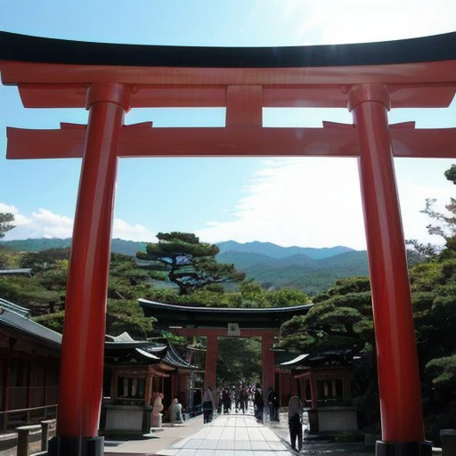 a large red tori tori tori tori tori tori tori tori tori tori tori tori tori tori tori tori tori tori, centered torii gate, near a japanese shrine, torii in the background, inspired by Torii Kiyonobu I, japanese torii in a moutain, inspired by Torii Kiyomitsu, inspired by Torii Kiyonaga, inari shrine