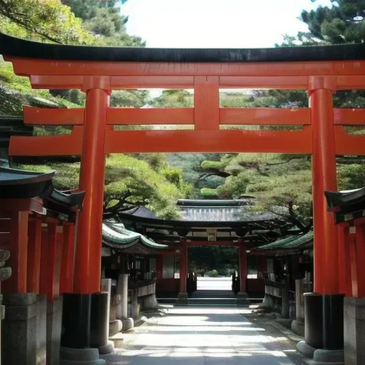 perfect face a large wooden torin, inspired by Torii Kiyonobu I, centered torii gate, heaven gate, inspired by Torii Kiyomoto, gateway to another universe, near a japanese shrine, torii gate, onmyoji, ancient civilization, japanese torii in a moutain, inspired by Torii Kiyonaga