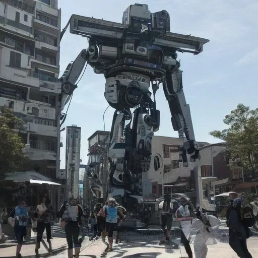 masterpiece, uhd, 8k , canon 5dRobot-Run Utopia: A utopian society where robots and humans coexist harmoniously, with advanced technology enhancing every aspect of daily life and infrastructure.