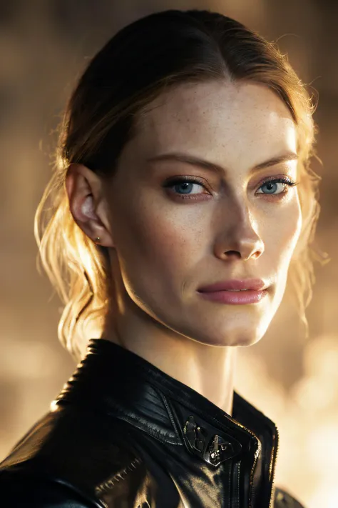 portrait photo of AlyssaSutherland01, (black leather jacket), alluring portrait, intricate, highly detailed, digital painting, artstation, concept art, sharp focus, cinematic lighting, illustration, art by artgerm and greg rutkowski, alphonse mucha, cgsociety, <lora:AlyssaSutherland01-000010:1>