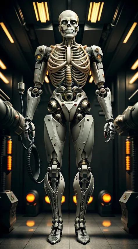 nancya a HDR photograph of a badass masculine man, legs, feet, skeleton made of steel , pumps and gauges, looks like the pieces of a clock, intricate cyberpunk robot, highly detailed, soft bokeh, art by mooncryptowow and popular science <lora:wowifierV3:0.8>