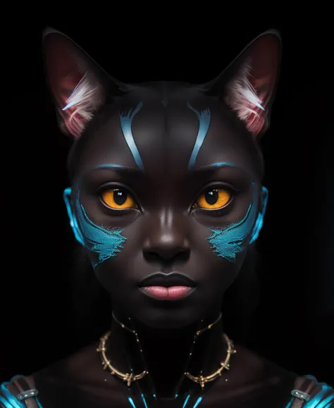 coulchat, raw candid cinema photography portrait, a woman cat, (photo in Magical academy:1.2) African American Morganite Vanadium Waif programmable, by h.r. giger, ultra realistic textured skin, skin pores, hard focus, film grain, photographed with a Sony a7 III Mirrorless Camera, by photographer (sky blue:1.2) <lora:epiNoiseoffset_v2:0.2> <lora:lora_coulchatV3:0.5> <lora:extra_ld126:0.2>
