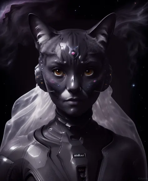 coulchat, raw candid cinema photography portrait, a woman cat, (photo in Deep space nebula:1.2) Arabian Iolite Neeli Dolomite Gadgetpunk creature, by Carlo Crivelli, ultra realistic textured skin, skin pores, hard focus, film grain, photographed with a Sony a7 III Mirrorless Camera, by photographer (antique white:1.2) <lora:epiNoiseoffset_v2:0.2> <lora:lora_coulchatV3:0.5> <lora:extra_ld126:0.2>