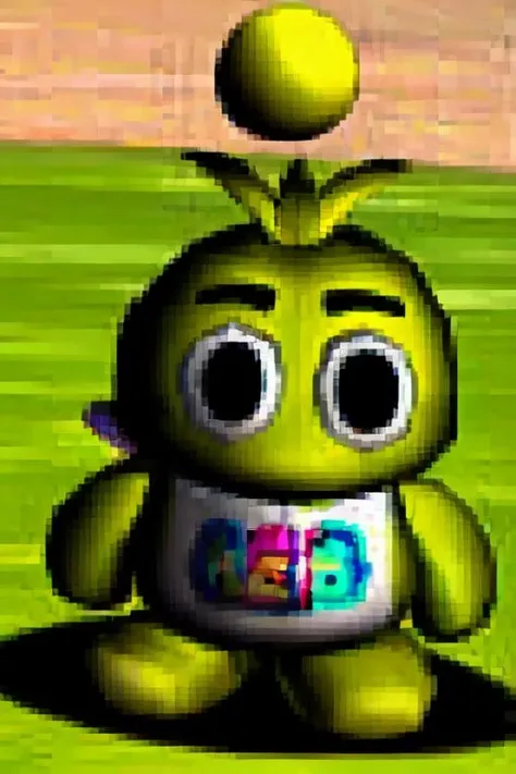 <lora:chao:1> solo, chao, masterpiece, high quality <lora:FNAFV1_11:0.75> ChicaFNAF