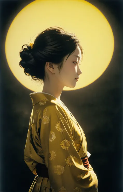 analog film photo. from the back of a beautiful Noronhense woman with a shy smile embracing a lost soul, yellow sun, in the style of takato yamamoto <lora:takma2:1>. Hard light, hard shadows, faded film, desaturated, 35mm photo, grainy, vignette, vintage, Kodachrome, Lomography, stained, highly detailed, found footage