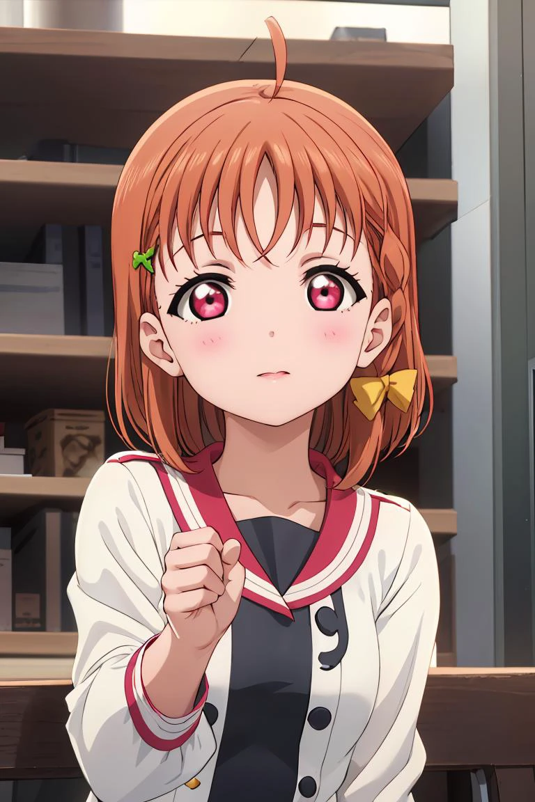 (masterpiece, best quality), 1girl, <lora:chika-lovelive:1> chika takami