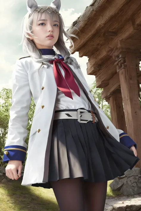 ((nsfw)), ((cinematic still shot)), ((cinematic photography)), ((HDR)), original, an extremely delicate and beautiful, intricate detail,  dynamic, dynamic composition, dynamic angle

 <lora:oguriCapUmamusume_v10:0.8>, oguri cap \(umamusume\), navel, blue skirt, long sleeves, pleated skirt, sailor collar, red neckerchief, belt, black pantyhose, white jacket, white shirt, grey footwear, fur-trimmed boots