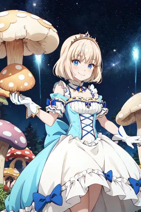 <lora:0005animemia:0.9>,animemia,have mushrooms,evil smile,