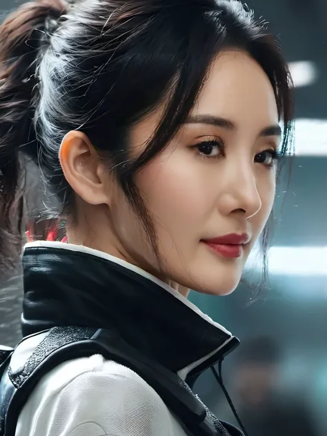 yangmi ,cool, artstation,photo realistic,beautiful, 2 0 7 7, full shot <lora:yangmi_XLB_1-000009:0.6>