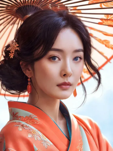 yangmi woman,fashion,high resolution,warm color palette, realistic eyes, beautiful, perfect detailed, hyperdetailed, cleary see, chiaroscuro, makoto shinkai, lois van baarle, ilya kuvshinov, rossdraws, tom bagshaw, alphonse mucha <lora:yangmi_XLL6e4_10:0.6>