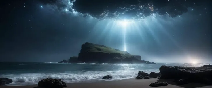 Cliff , A place where the ocean's depths reveal their treasures. supernova, and galaxy , and supernova, in the sky, heavy fog, lighting strikes,
((photo raw)), sunbeam, cinematic lighting, hard lighting, ,